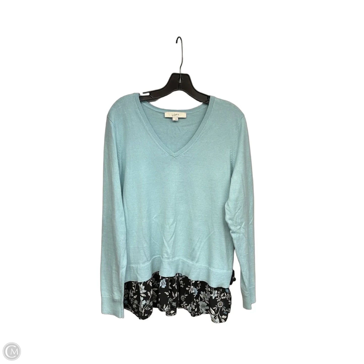 Sweater By Loft In Blue, Size: L