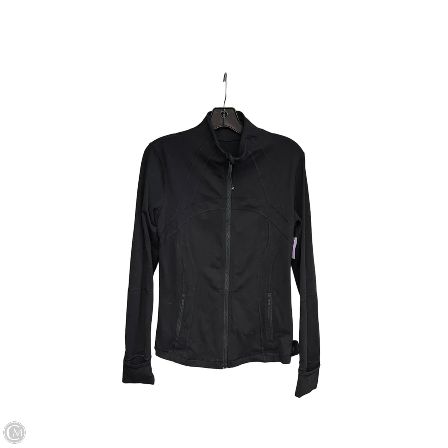 Athletic Jacket By Lululemon In Black, Size: 8