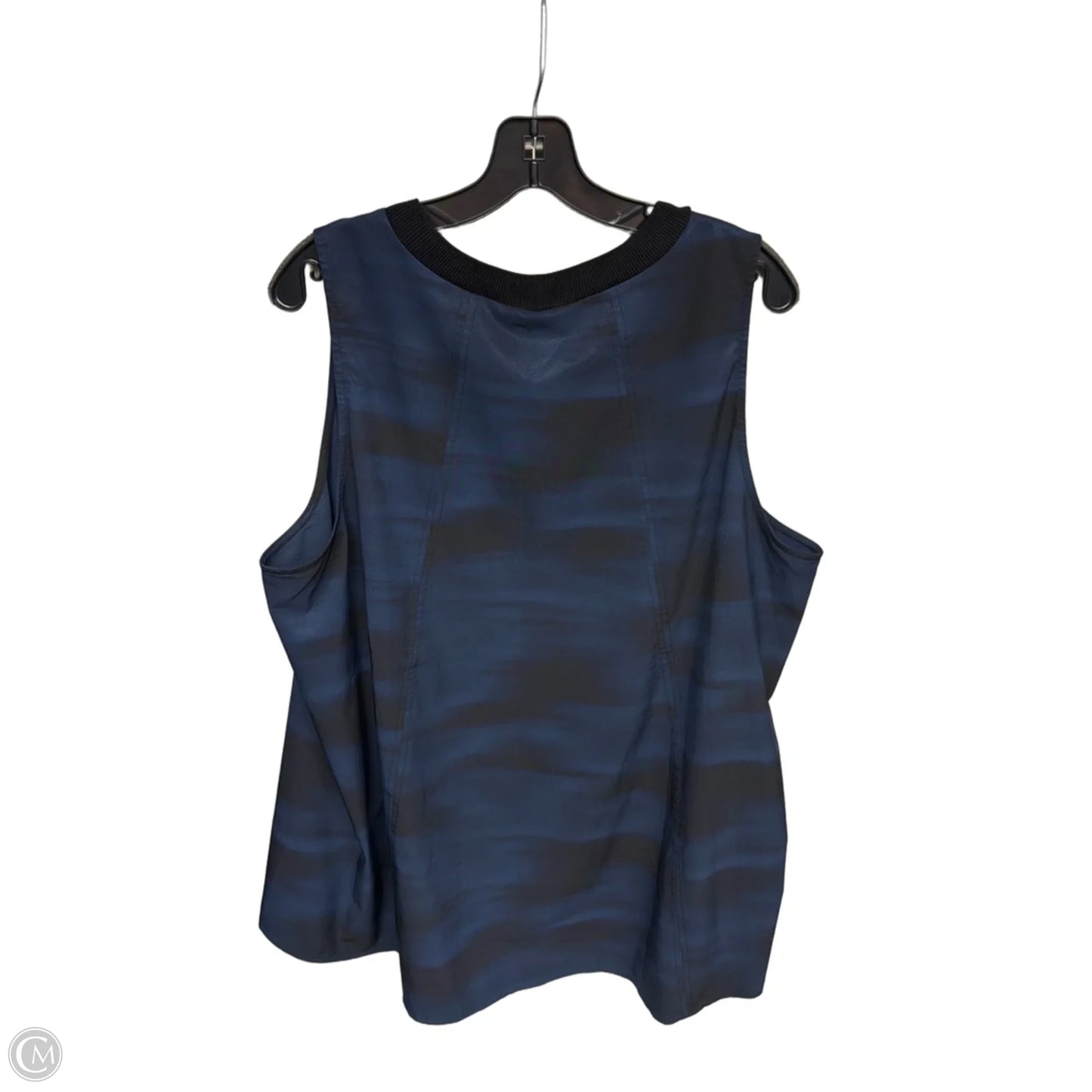 Athletic Tank Top By Athleta In Black & Blue, Size: 2x