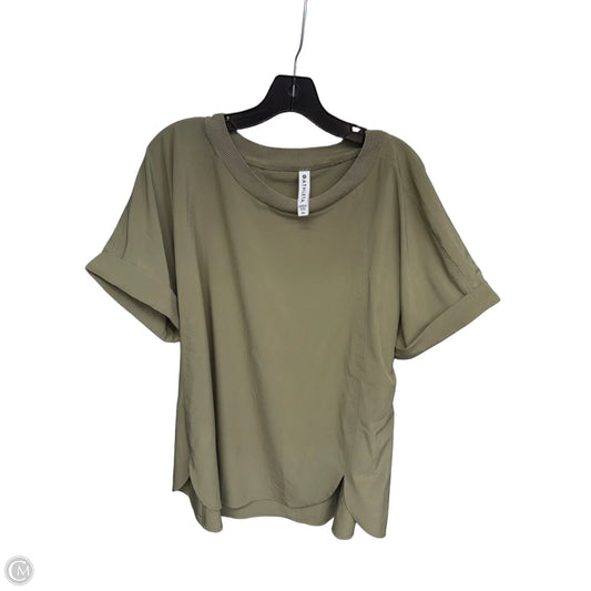 Athletic Top Short Sleeve By Athleta In Green, Size: 2x