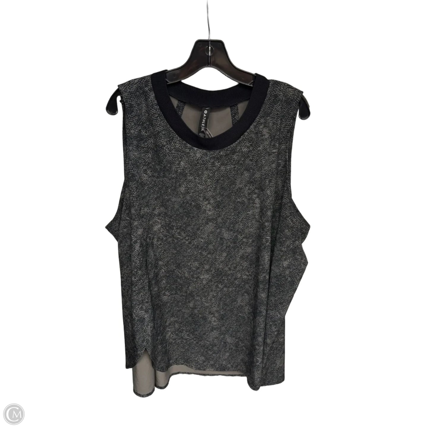 Athletic Tank Top By Athleta In Black & Grey, Size: 3x