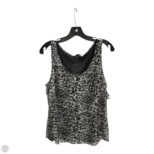 Top Sleeveless By Alberto Makali In Black & Grey, Size: L