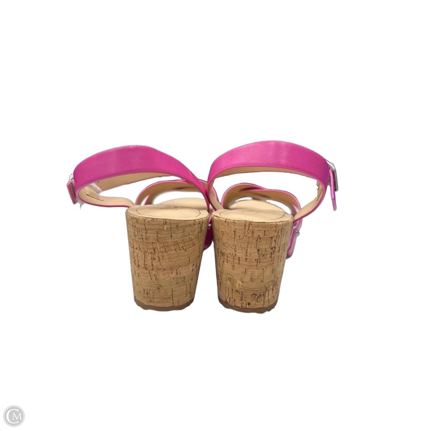 Sandals Heels Block By Journee In Pink, Size: 10
