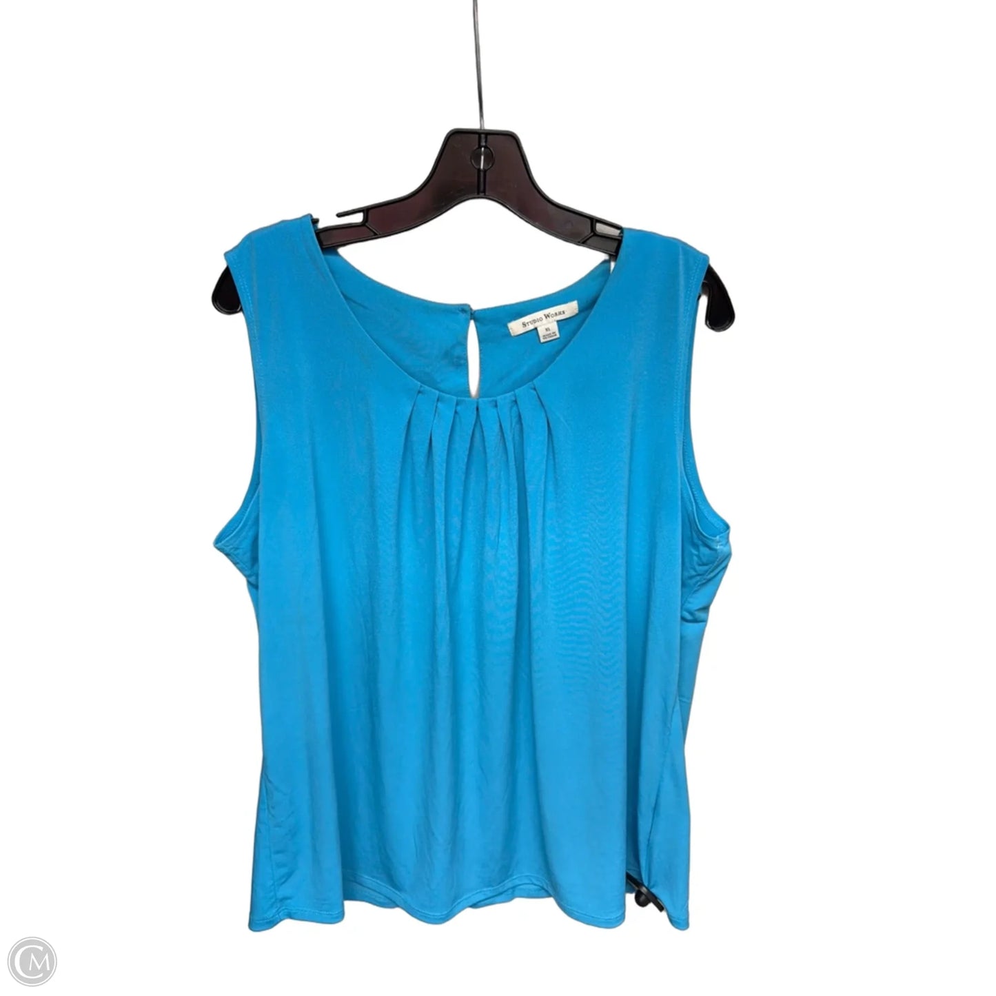 Top Sleeveless By Studio Works In Blue, Size: Xl