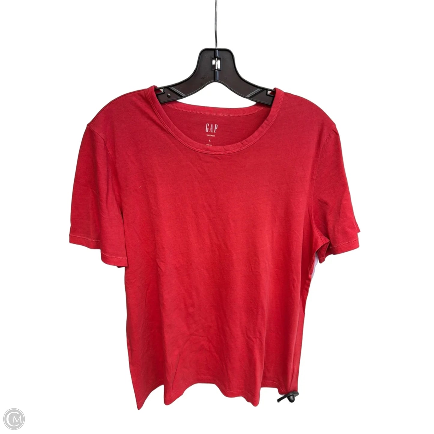 Top Short Sleeve Basic By Gap In Red, Size: L