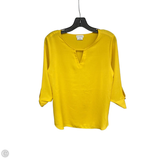 Top Short Sleeve By Van Heusen In Yellow, Size: S