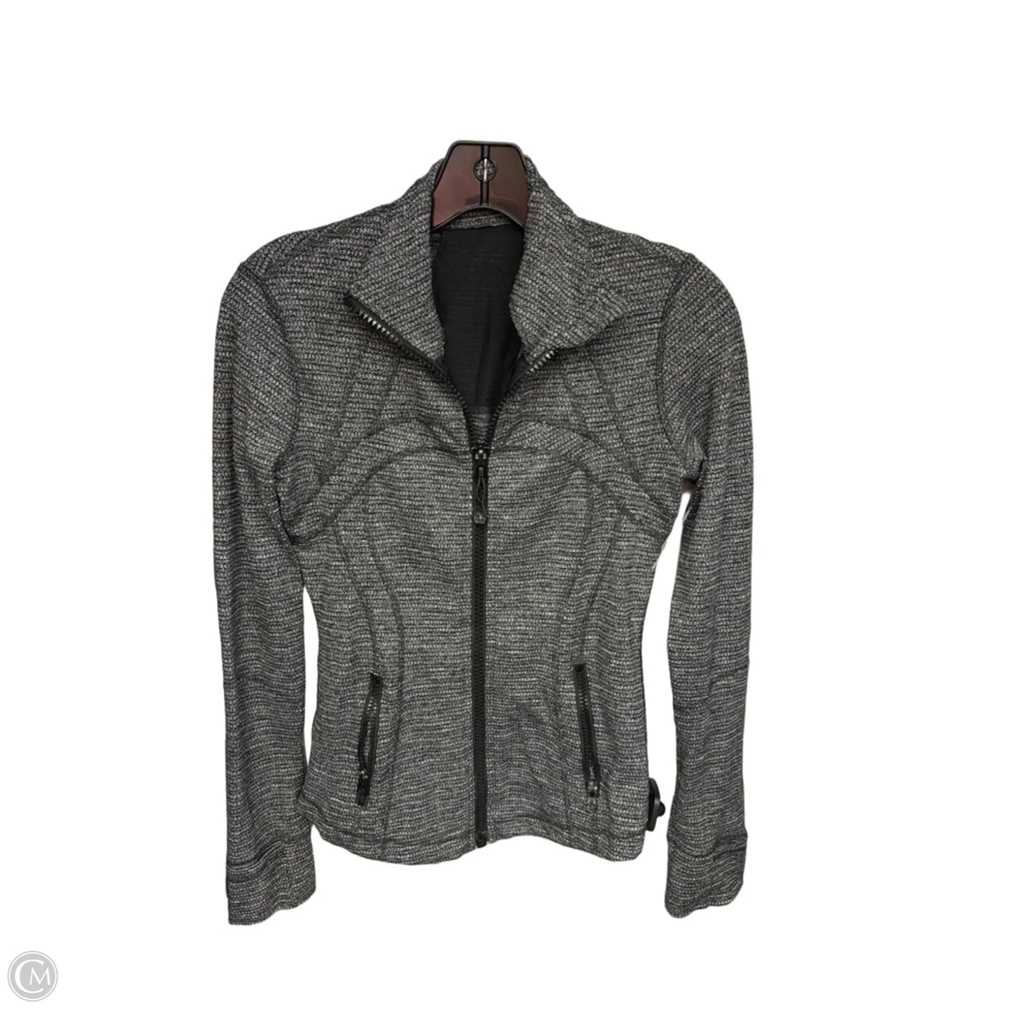 Athletic Jacket By Lululemon In Grey, Size: 4