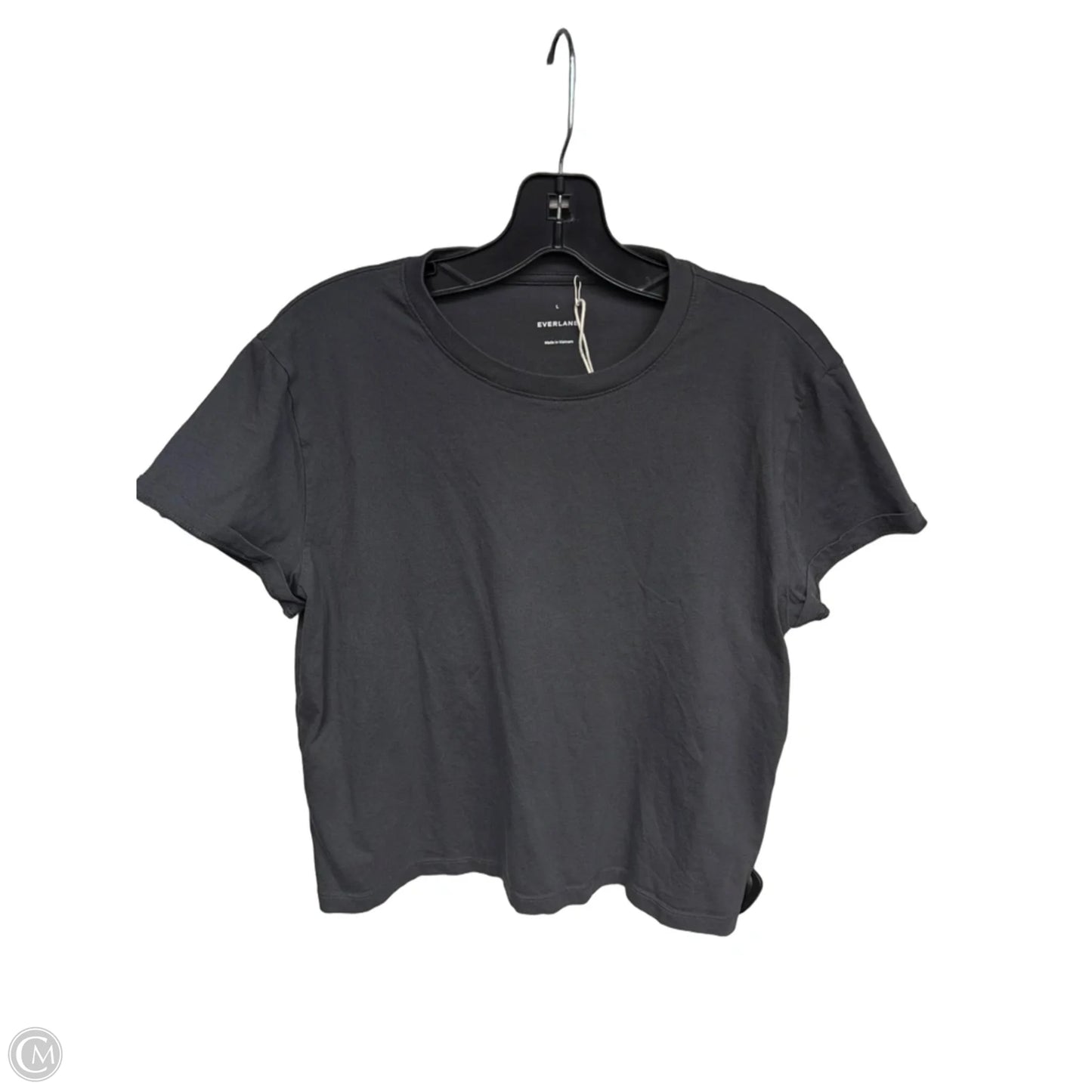Top Short Sleeve Basic By Evereve In Grey, Size: L
