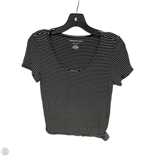 Top Short Sleeve Basic By American Eagle In Black & White, Size: M