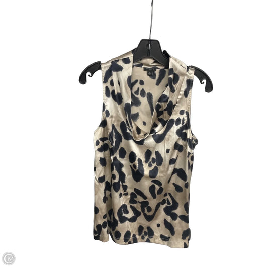 Top Sleeveless By Ann Taylor In Black & Tan, Size: 6