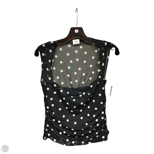 Top Sleeveless By Abercrombie And Fitch In Black & White, Size: M