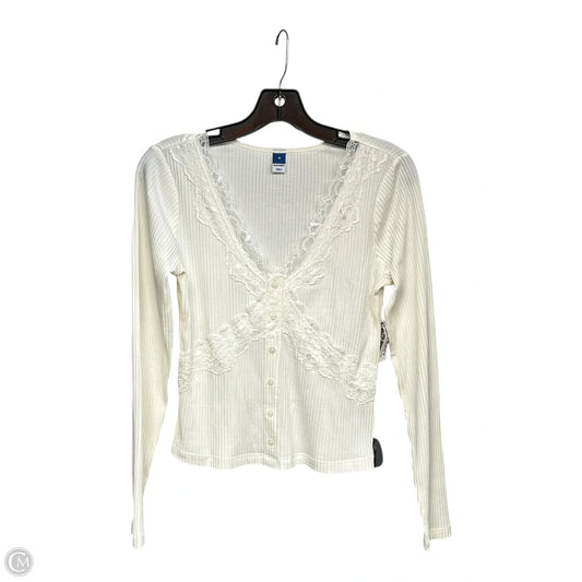 Top Long Sleeve By Old Navy In Cream, Size: M