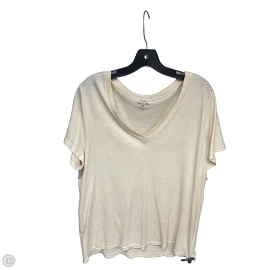 Top Short Sleeve Basic By J. Crew In Cream, Size: Xl