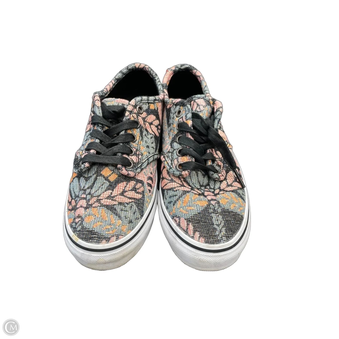 Shoes Sneakers By Vans In Black & Orange, Size: 7