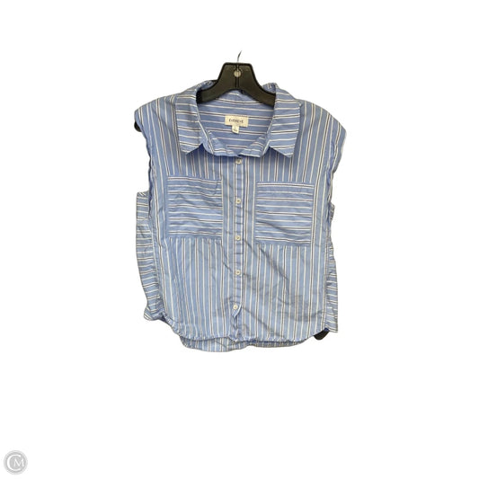 Top Sleeveless By Evereve In Blue, Size: L