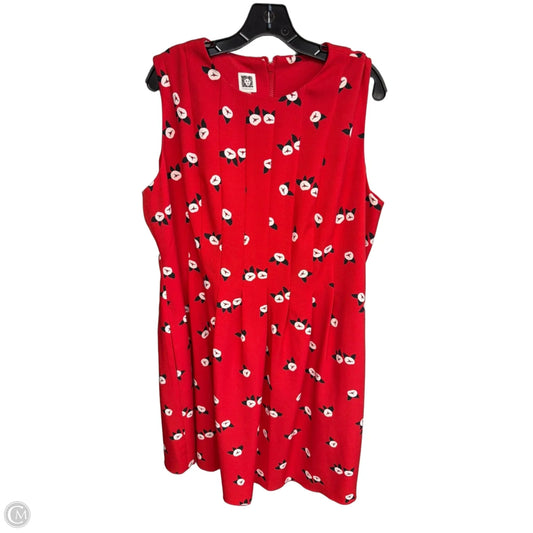 Dress Casual Midi By Anne Klein In Red, Size: 18