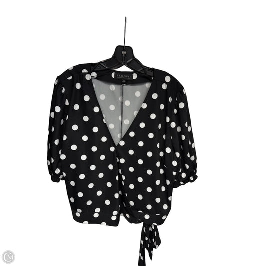 Top Short Sleeve By Eloquii In Black & White, Size: 20