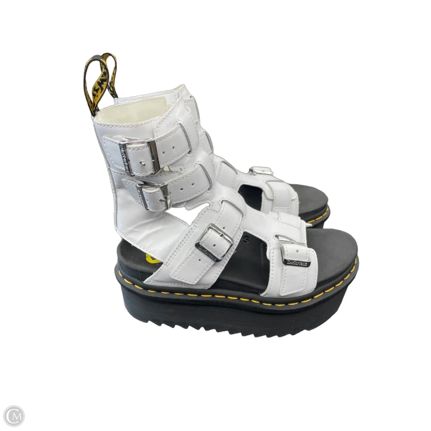 Sandals Heels Platform By Dr Martens In White, Size: 5