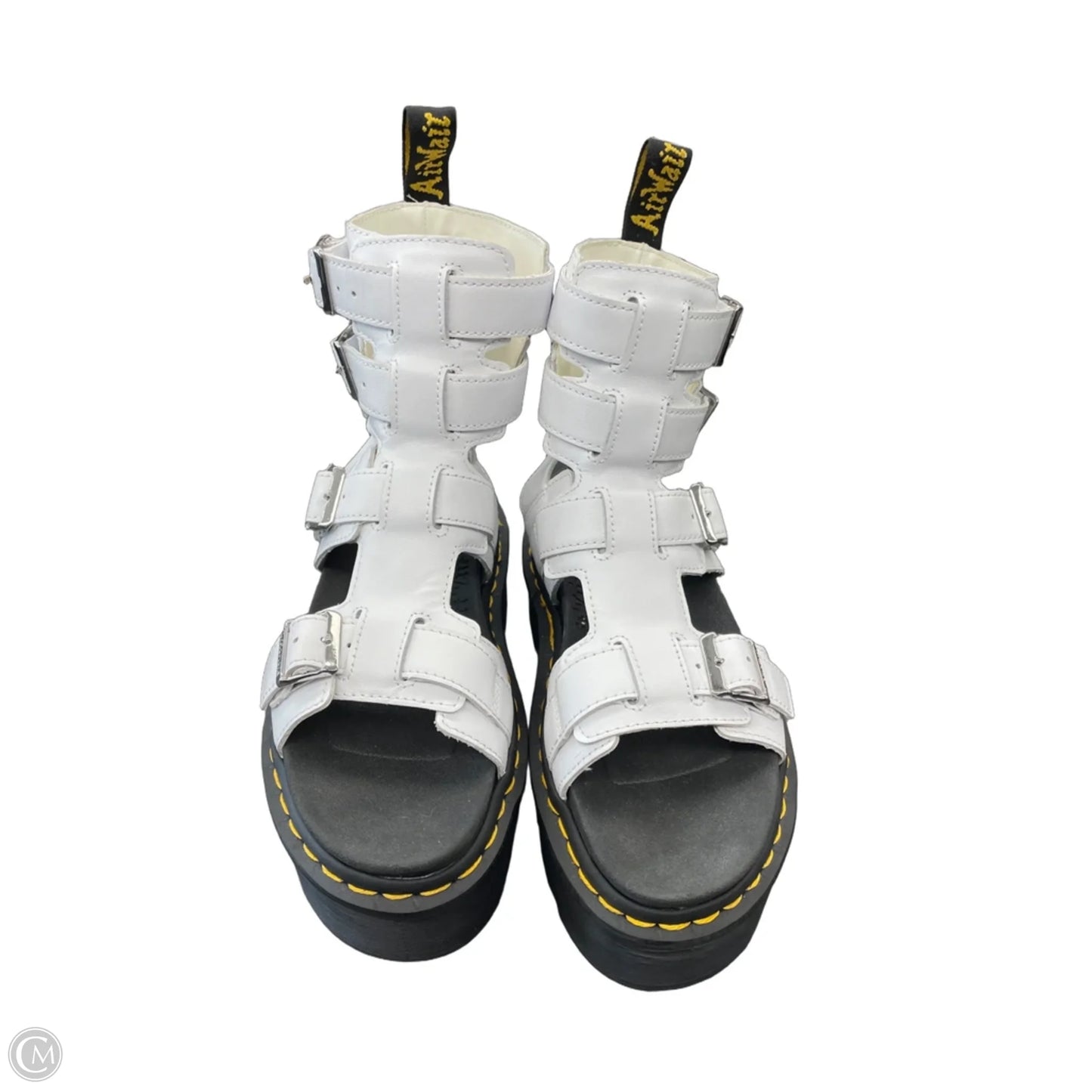 Sandals Heels Platform By Dr Martens In White, Size: 5