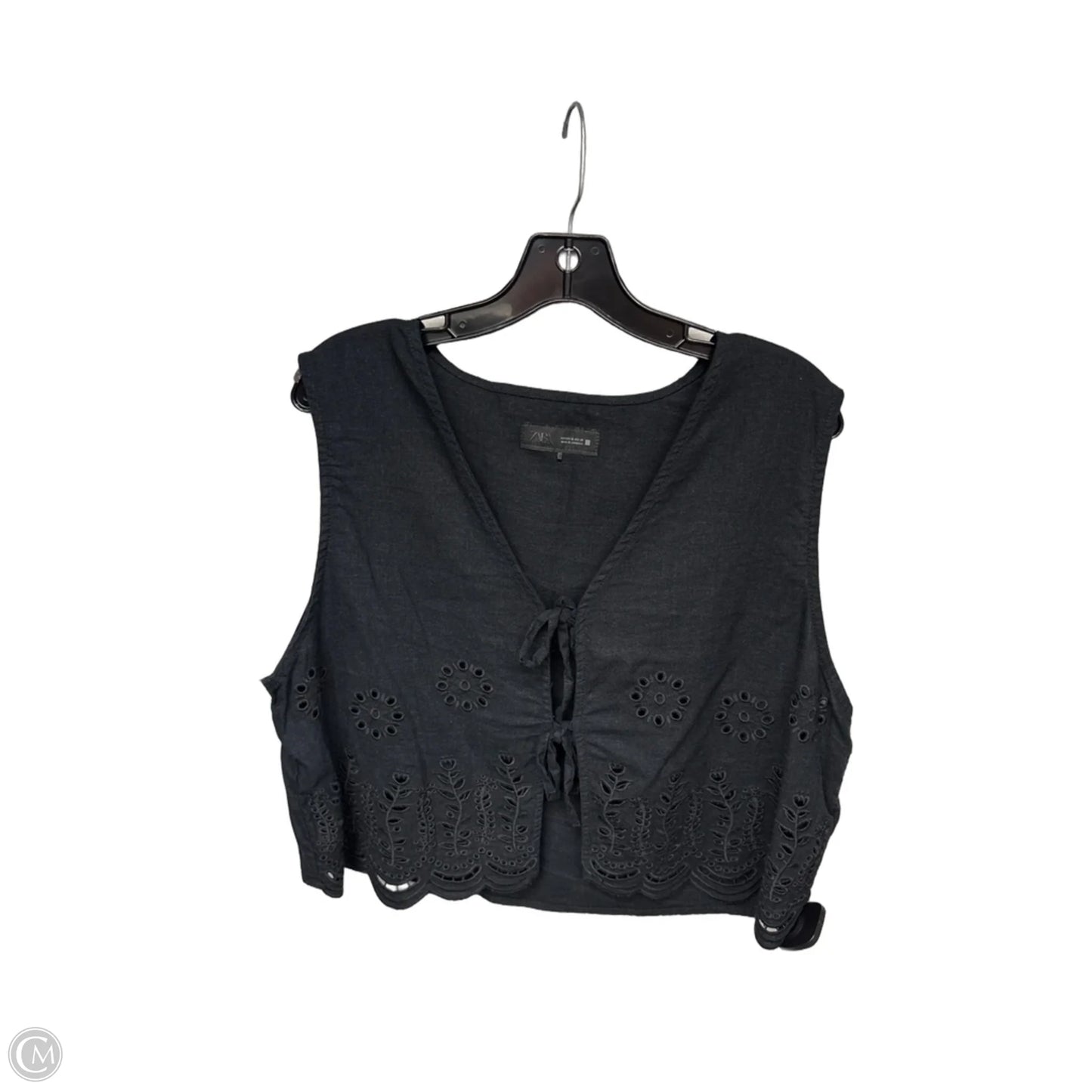 Top Sleeveless By Zara In Black, Size: Xl
