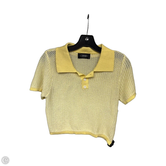 Top Short Sleeve By Cider In Yellow, Size: L
