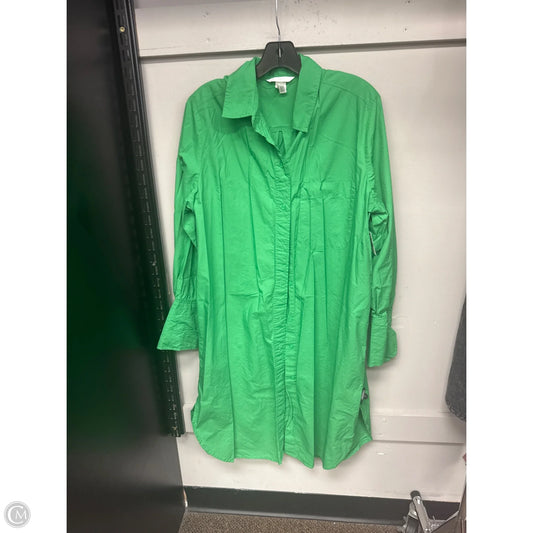 Dress Casual Midi By H&m In Green, Size: M