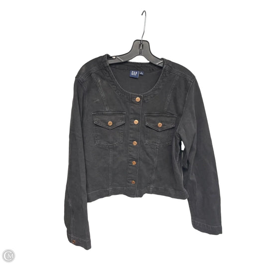 Jacket Denim By Gap In Black Denim, Size: L