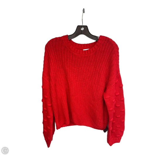 Sweater By Jessica Simpson In Red, Size: L