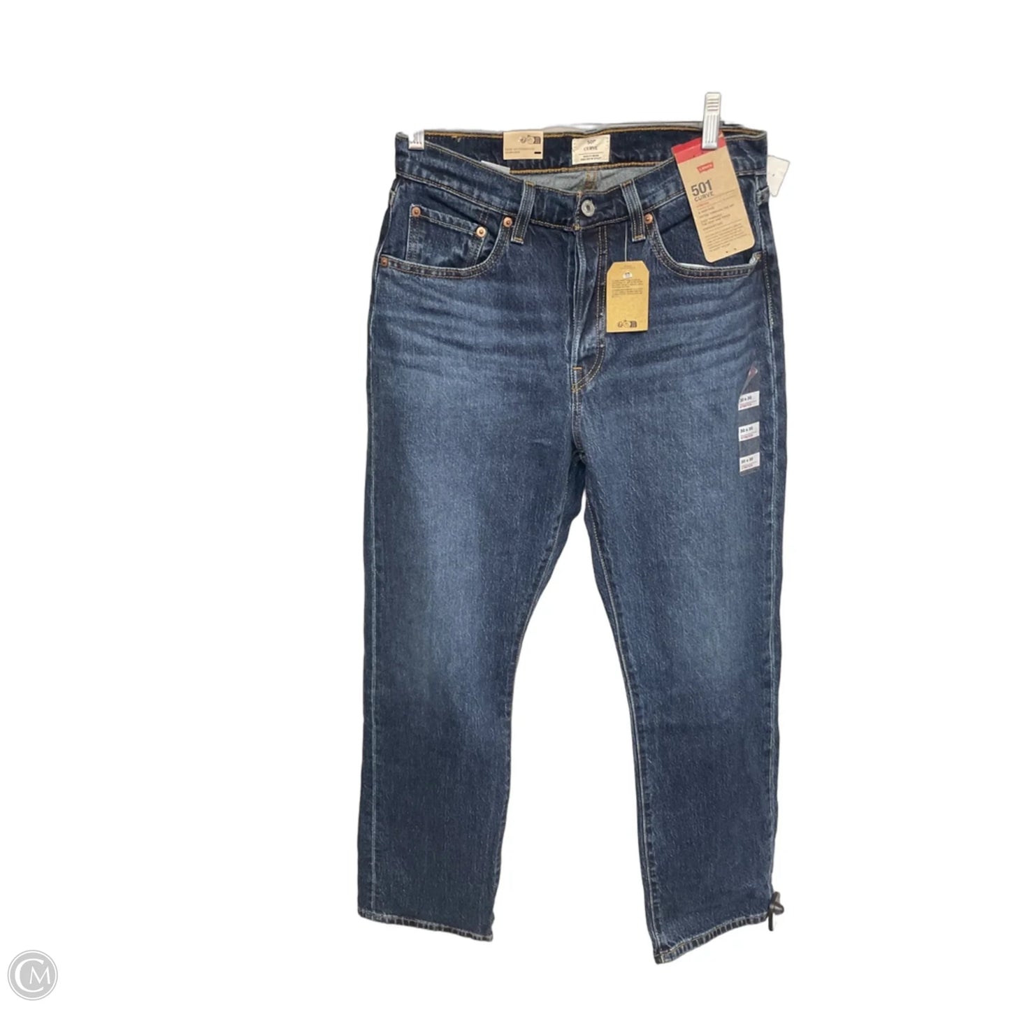 Jeans Straight By Levis In Blue Denim, Size: 10