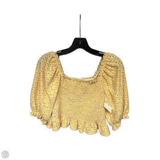 Top Short Sleeve By Lush In Yellow, Size: M