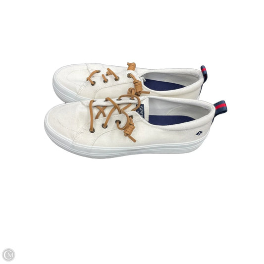Shoes Sneakers By Sperry In Cream, Size: 9.5
