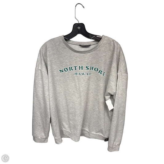 Top Long Sleeve By Shein In Grey, Size: L