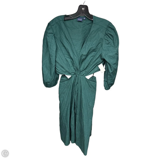 Dress Casual Midi By Gap In Green, Size: L