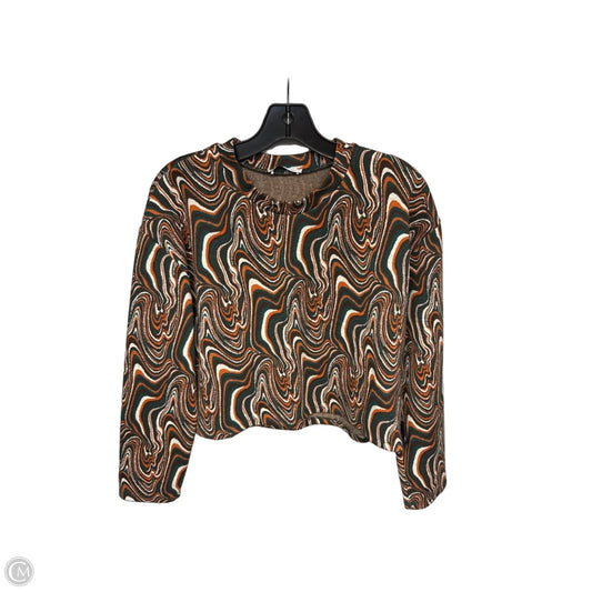Sweater By Zara In Green & Orange, Size: S