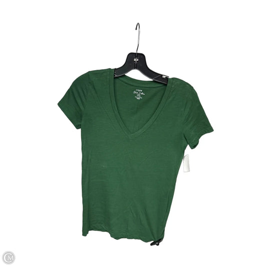 Top Short Sleeve Basic By J. Crew In Green, Size: Xxs