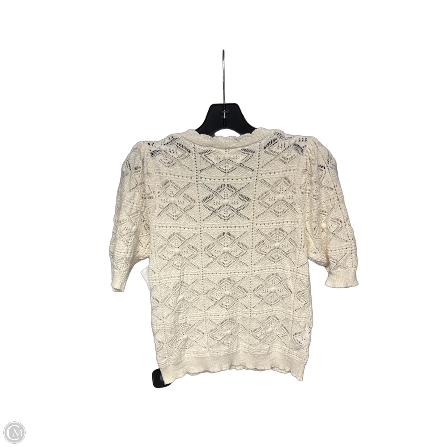 Top Short Sleeve By Mng In Cream, Size: M