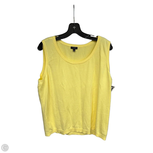 Top Sleeveless By Talbots In Yellow, Size: 2x