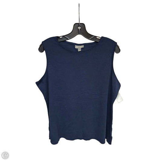 Top Sleeveless Basic By Style And Company In Navy, Size: 1x