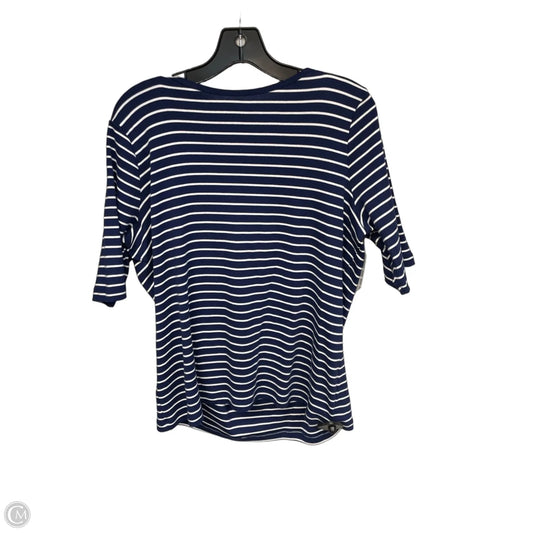 Top Short Sleeve By St Johns Bay In Blue & White, Size: Xlp