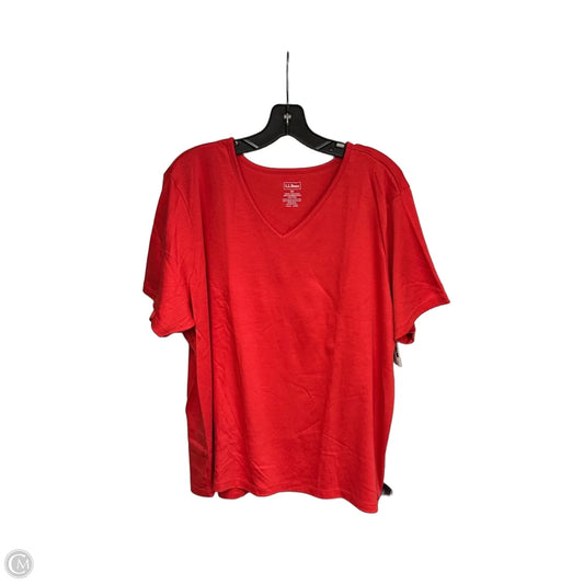 Top Short Sleeve Basic By L.l. Bean In Red, Size: 3x
