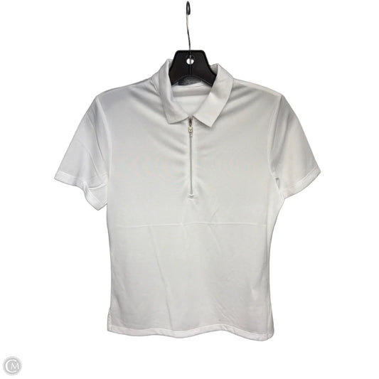 Athletic Top Short Sleeve By Callaway In White, Size: S