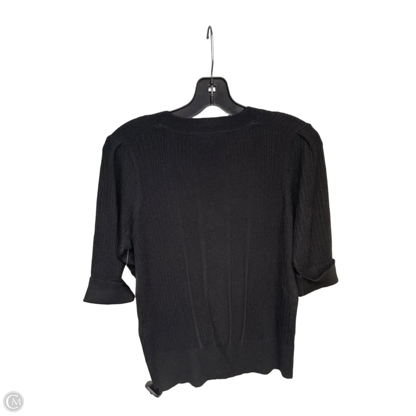 Top Short Sleeve By White House Black Market In Black, Size: M