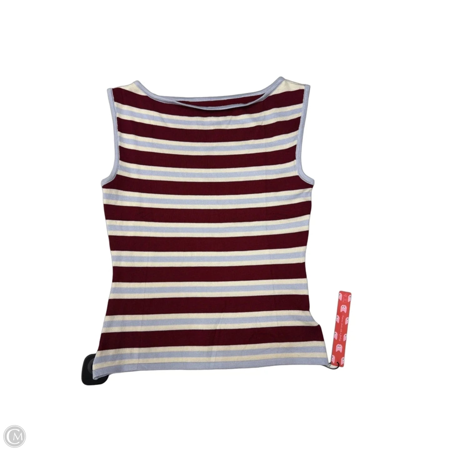 Top Sleeveless By Cider In Striped Pattern, Size: S