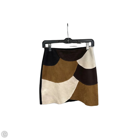 Skirt Mini & Short By Clothes Mentor In Black & Brown, Size: S