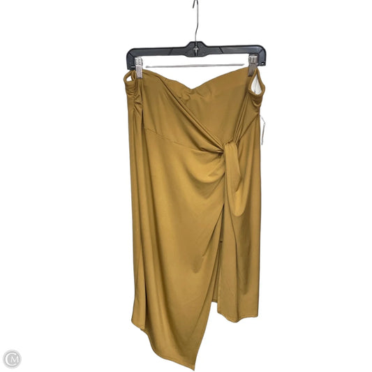 Skirt Midi By Nine West In Yellow, Size: Xxl