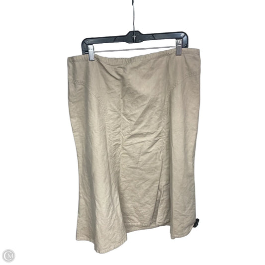Skirt Midi By Lane Bryant In Tan, Size: 2x