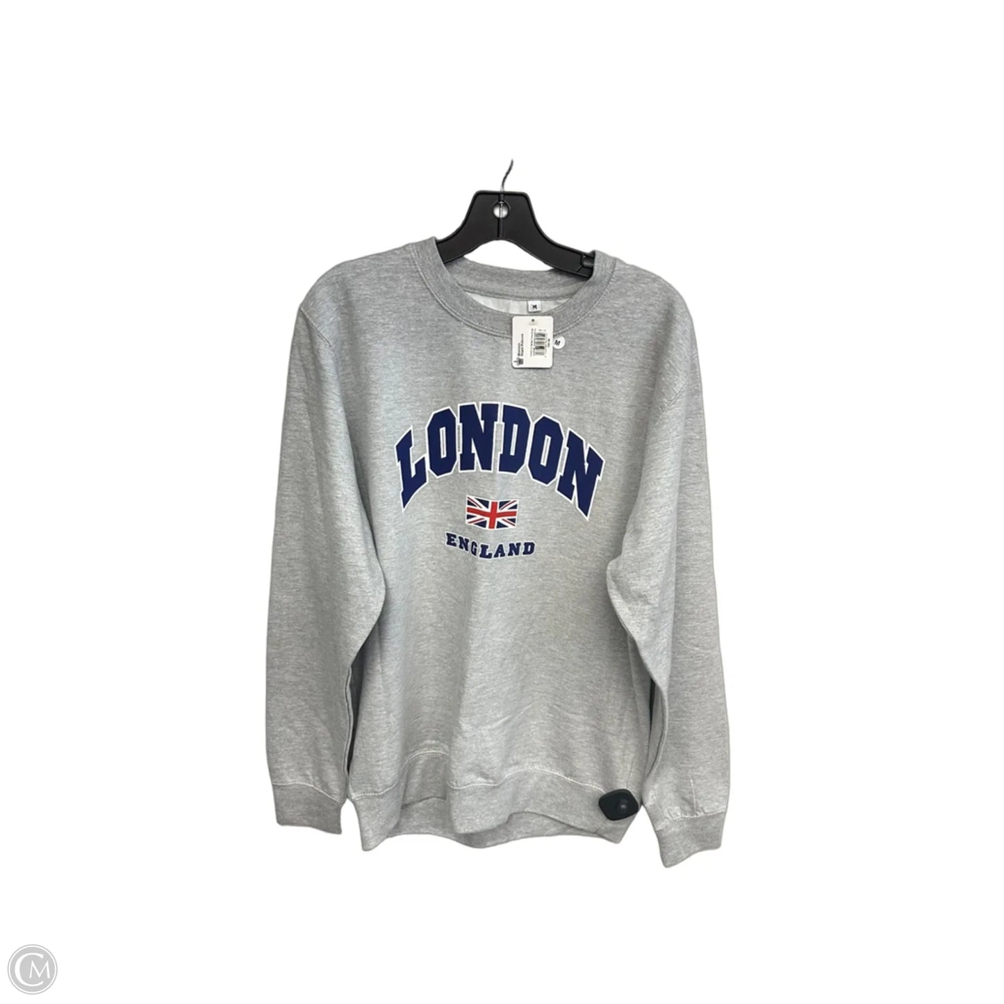 Sweatshirt Crewneck By Clothes Mentor In Grey, Size: M