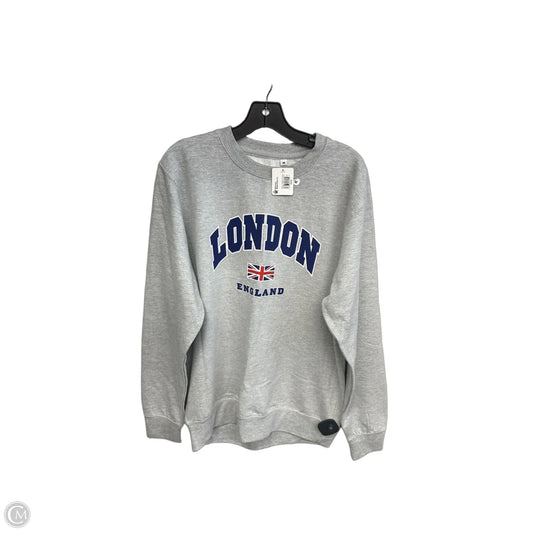 Sweatshirt Crewneck By Clothes Mentor In Grey, Size: M