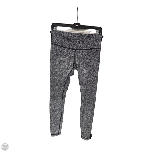 Athletic Leggings By Lululemon In Black & White, Size: 8