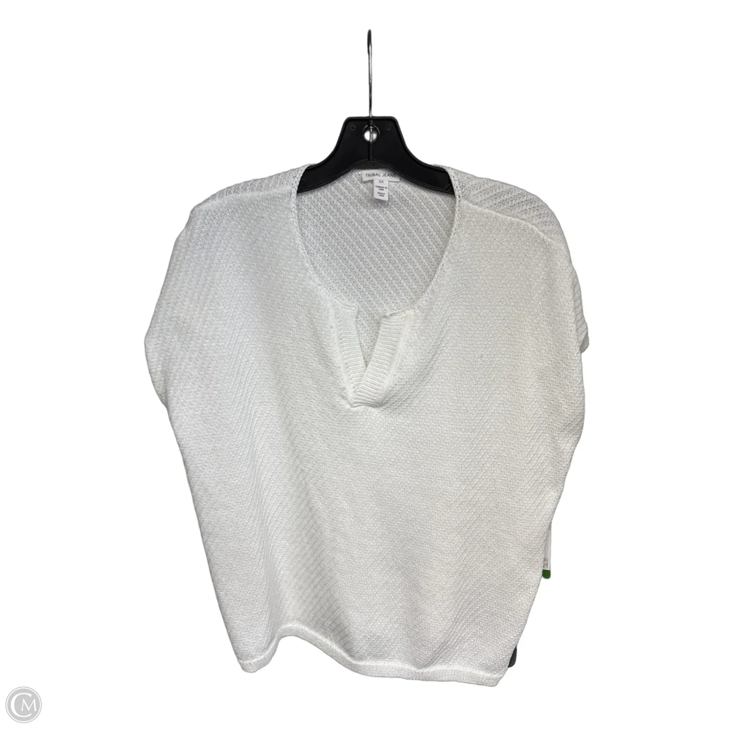Top Short Sleeve By Tribal In White, Size: L